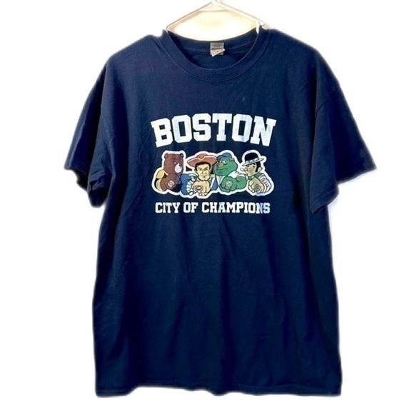 Men’s “Boston City of Champions” Tee Shirt - Size Large - Picture 1 of 5